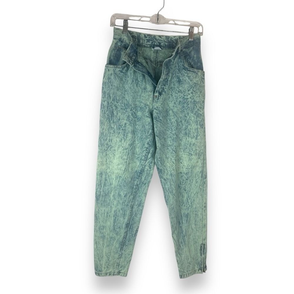 Vintage Que Pasa Acid Wash Jeans Womens Size 9 80s 90s Grunge Indie Sleaze Denim